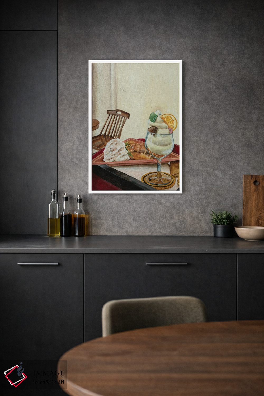 تابلو دکوراتیو سفید شیرین اثر آن میونگ هیون - D1W