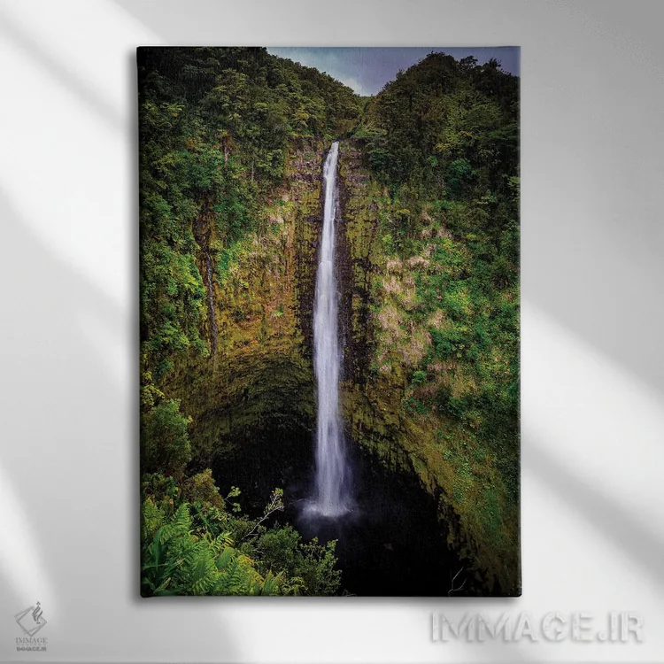 تابلو دکوراتیو آبشار آکاکا اثر شین مایرز - نمای روبهرو روی دیوار