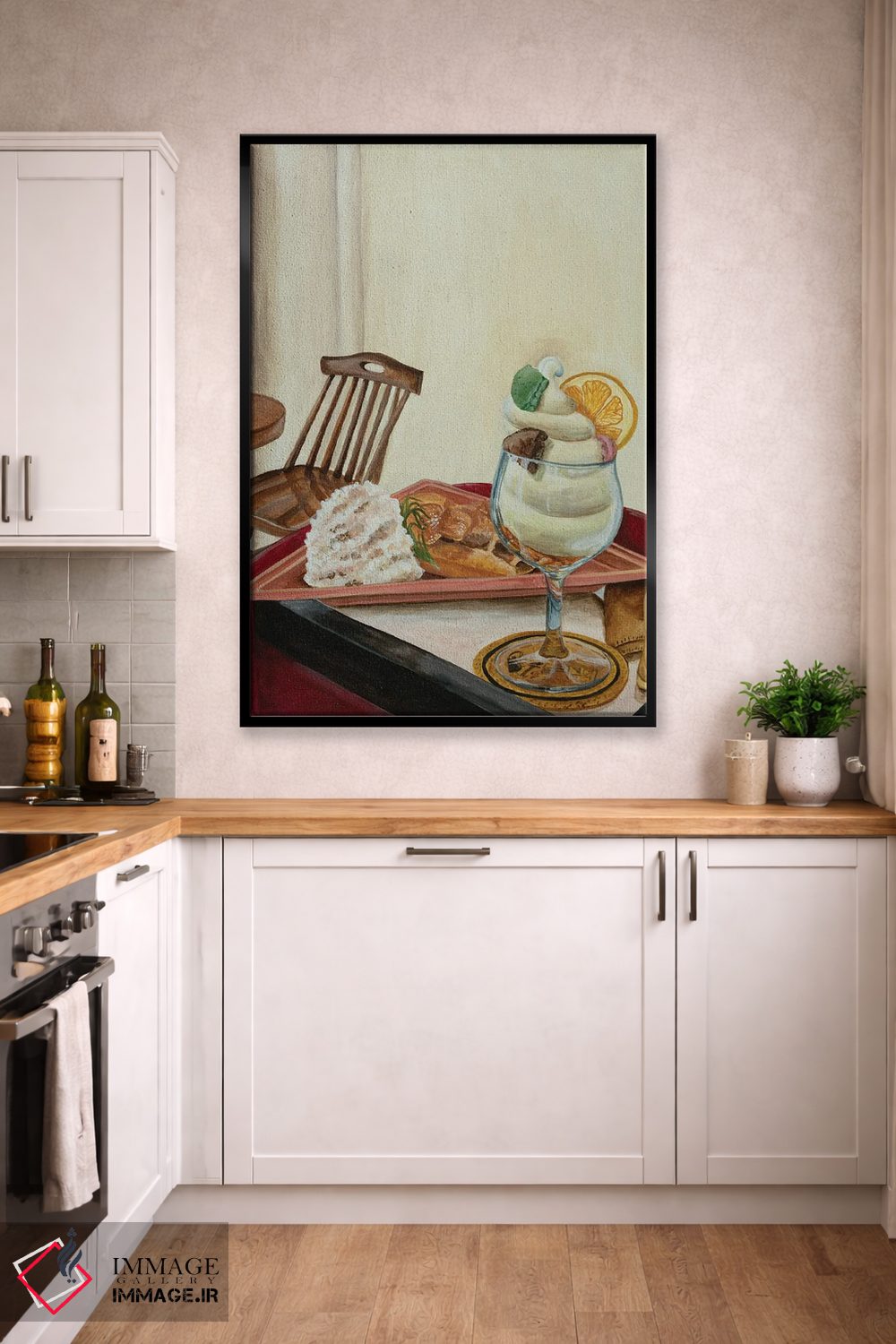 تابلو دکوراتیو سفید شیرین اثر آن میونگ هیون - D3B