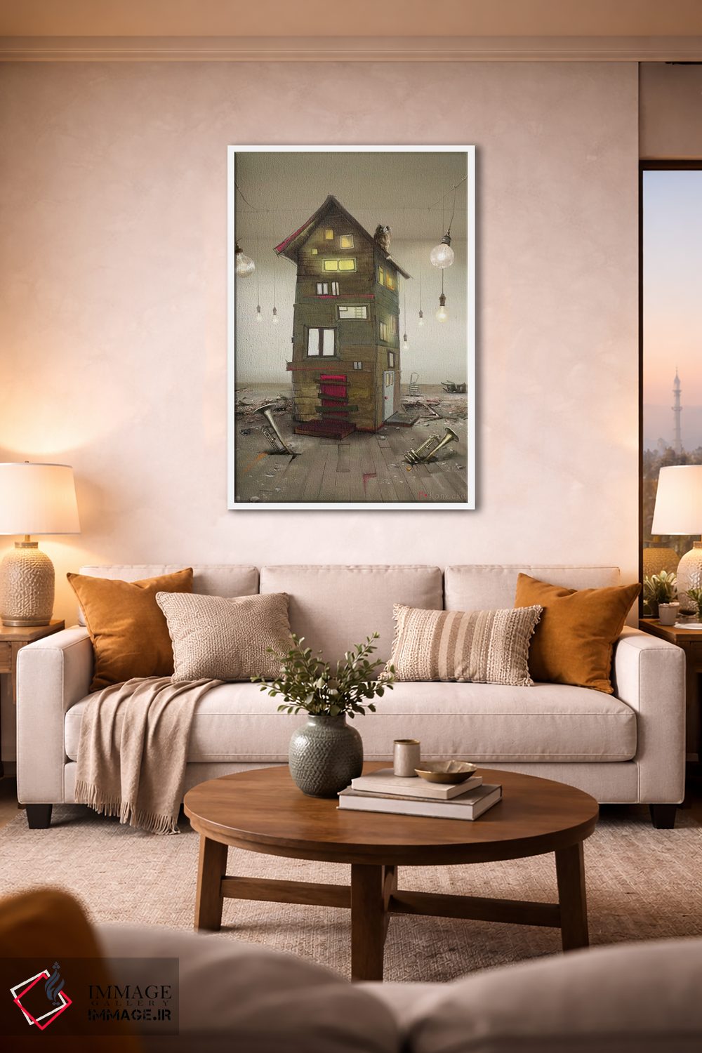 تابلو دکوراتیو کارخانه لامپ اثر ماتیلدا کونه کا - D1W