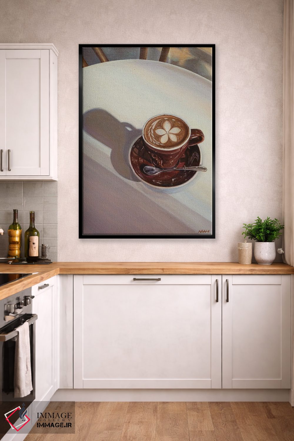 تابلو دکوراتیو فنجان قهوه اثر آن میونگ هیون - D2B