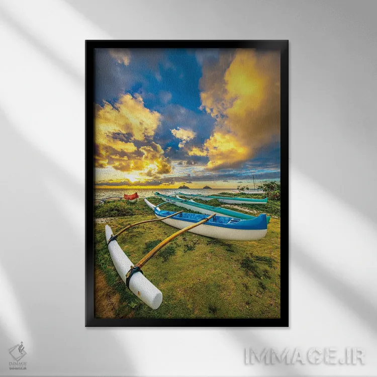 تابلو دکوراتیو اما پایین اثر شین مایرز - نمای قابدار مشکی