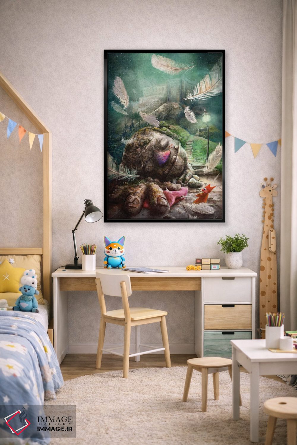 تابلو دکوراتیو هیولای خواب آلود اثر ماتیلدا کونه کا - D2B