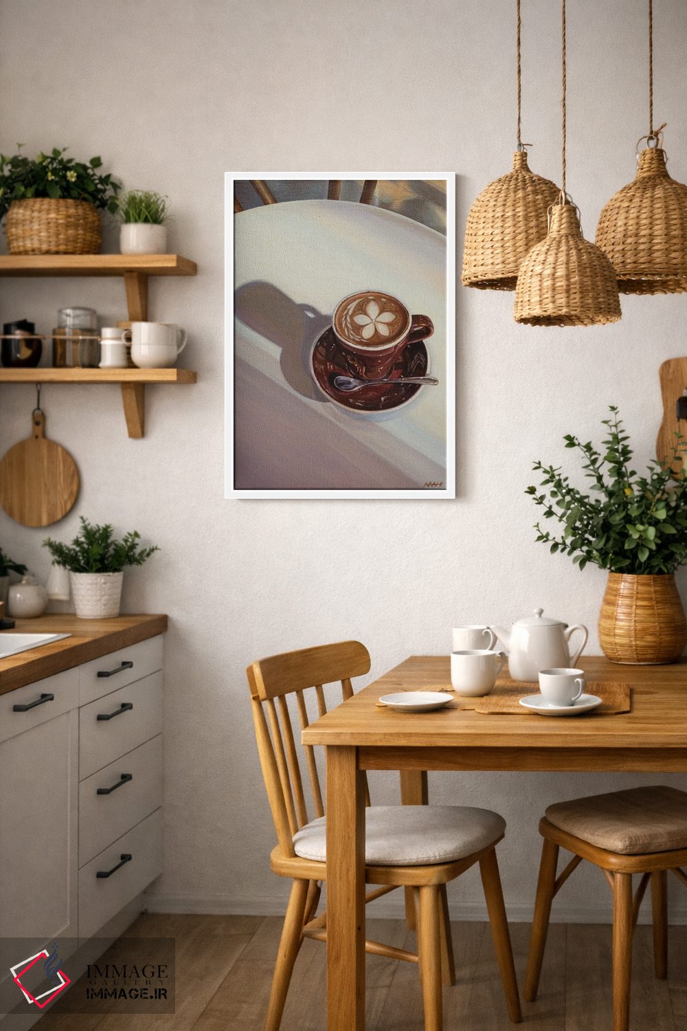 تابلو دکوراتیو فنجان قهوه اثر آن میونگ هیون - D3W