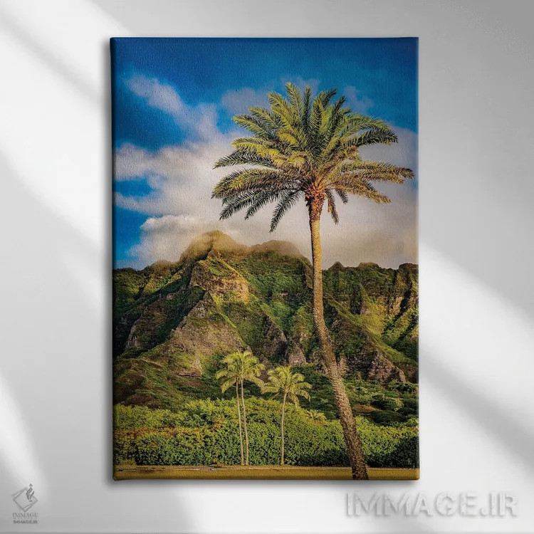 تابلو دکوراتیو تزئین با روبان براق اثر شین مایرز - نمای روبهرو روی دیوار