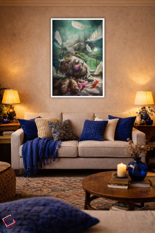 تابلو دکوراتیو هیولای خواب آلود اثر ماتیلدا کونه کا - D4W