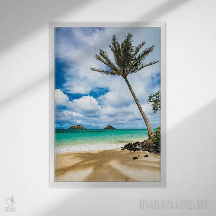 تابلو دکوراتیو صحبت سایه اثر شین مایرز - نمای قابدار سفید