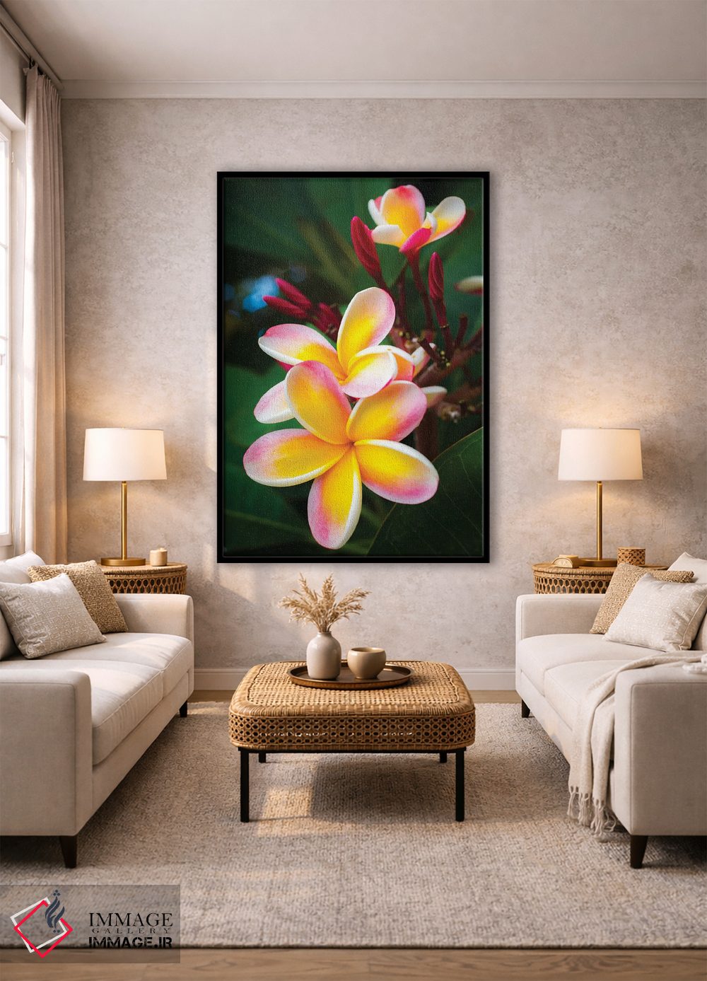 تابلو دکوراتیو صورتی اثر شین مایرز - D2B