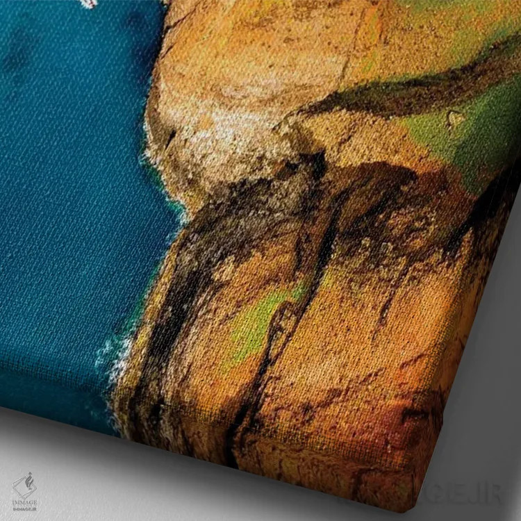 تابلو دکوراتیو کوا مامو اثر شین مایرز - نمای نزدیک بافت بوم