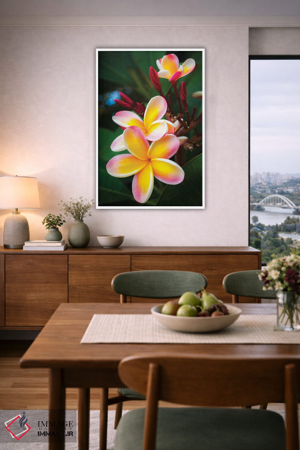 تابلو دکوراتیو صورتی اثر شین مایرز - D6W