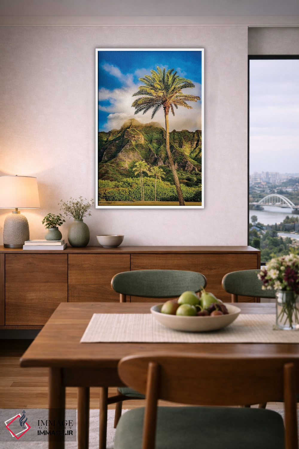 تابلو دکوراتیو تزئین با روبان براق اثر شین مایرز - D6W