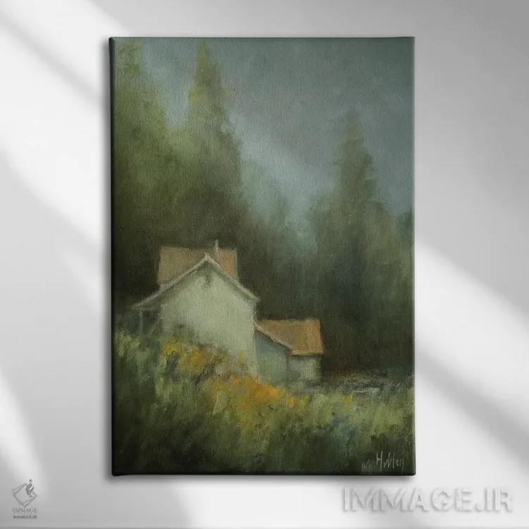 تابلو دکوراتیو شکوفه زودرس اثر مری هابلی - نمای روبهرو روی دیوار