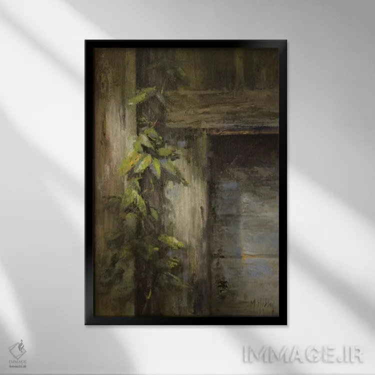 تابلو دکوراتیو پافشار اثر مری هابلی - نمای قابدار مشکی