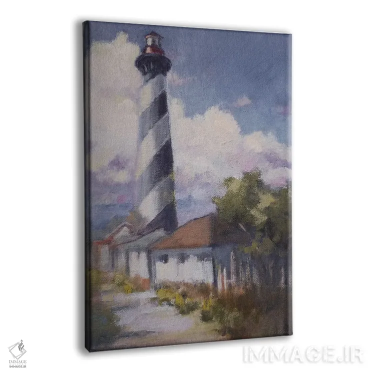 تابلو دکوراتیو طلوع فانوس دریایی اثر مری هابلی - نمای پرسپکتیو محصول