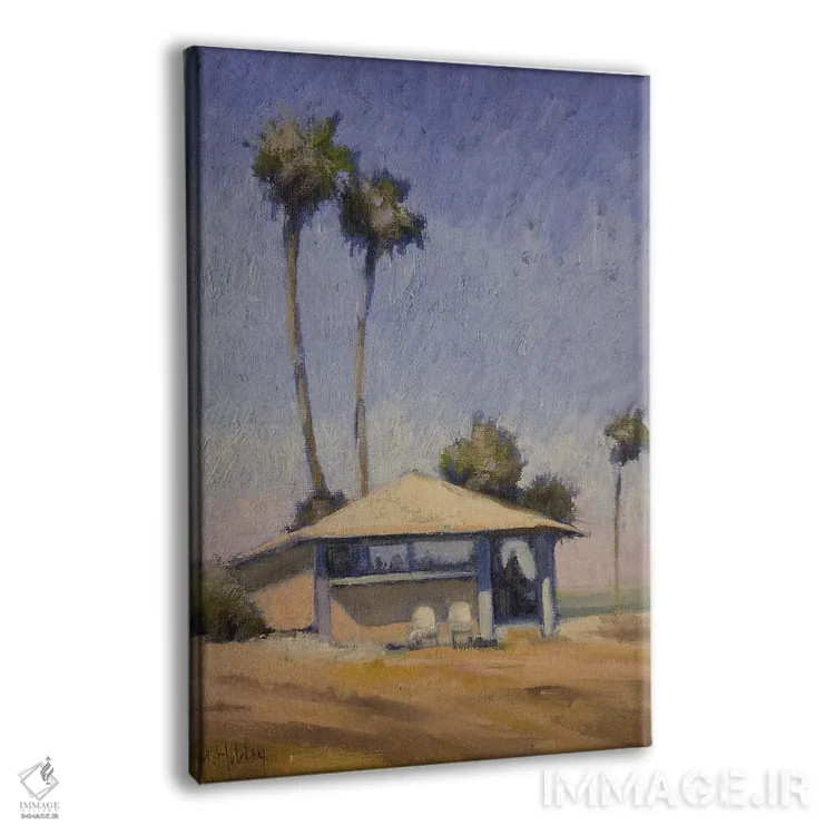 تابلو دکوراتیو واحه شنی اثر مری هابلی - نمای پرسپکتیو محصول