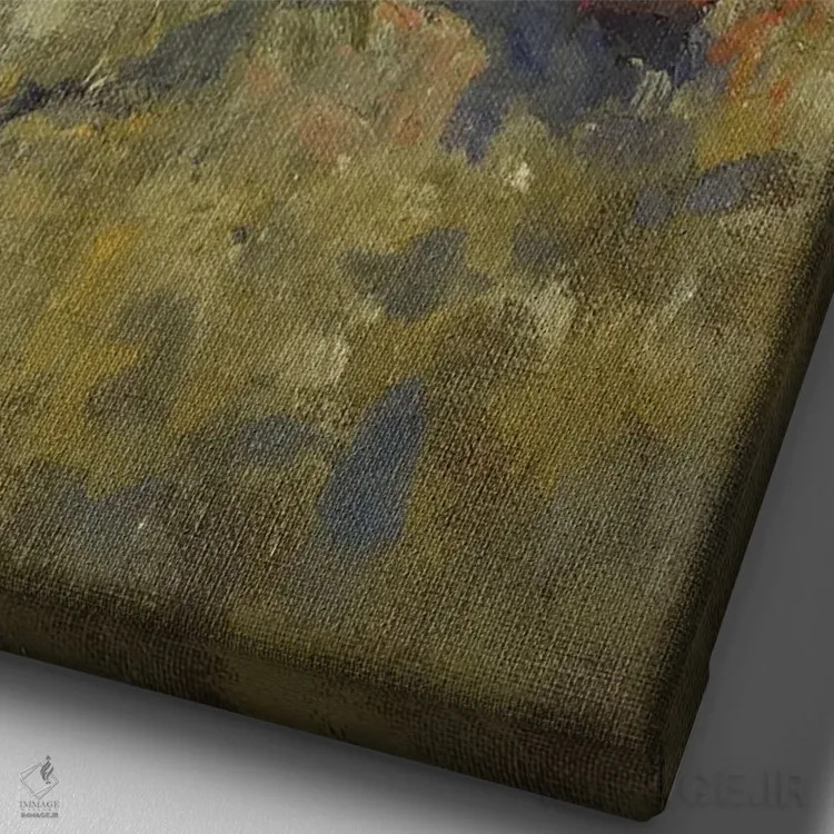 تابلو دکوراتیو قایق در جزر اثر مری هابلی - نمای نزدیک بافت بوم