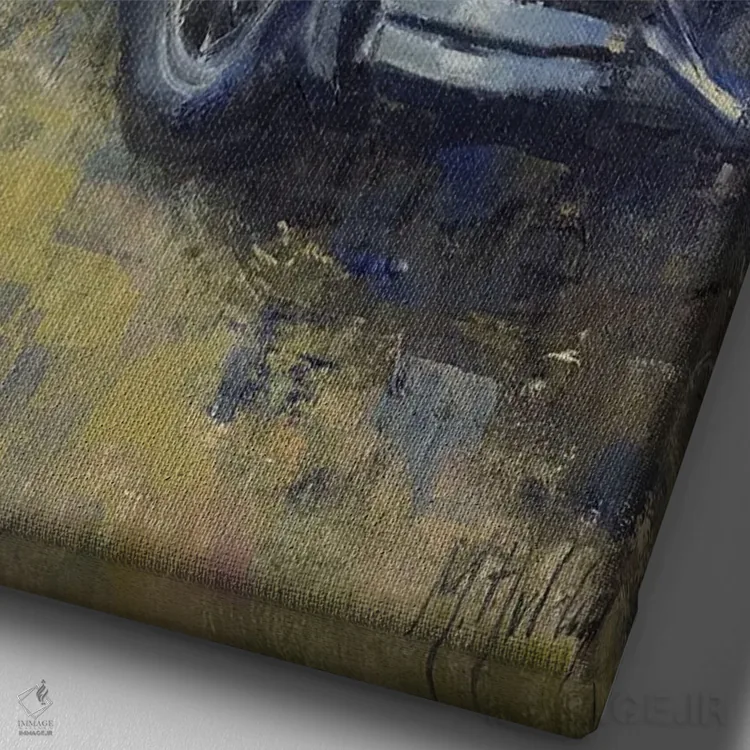 تابلو دکوراتیو ماجراجویی اثر مری هابلی - نمای نزدیک بافت بوم