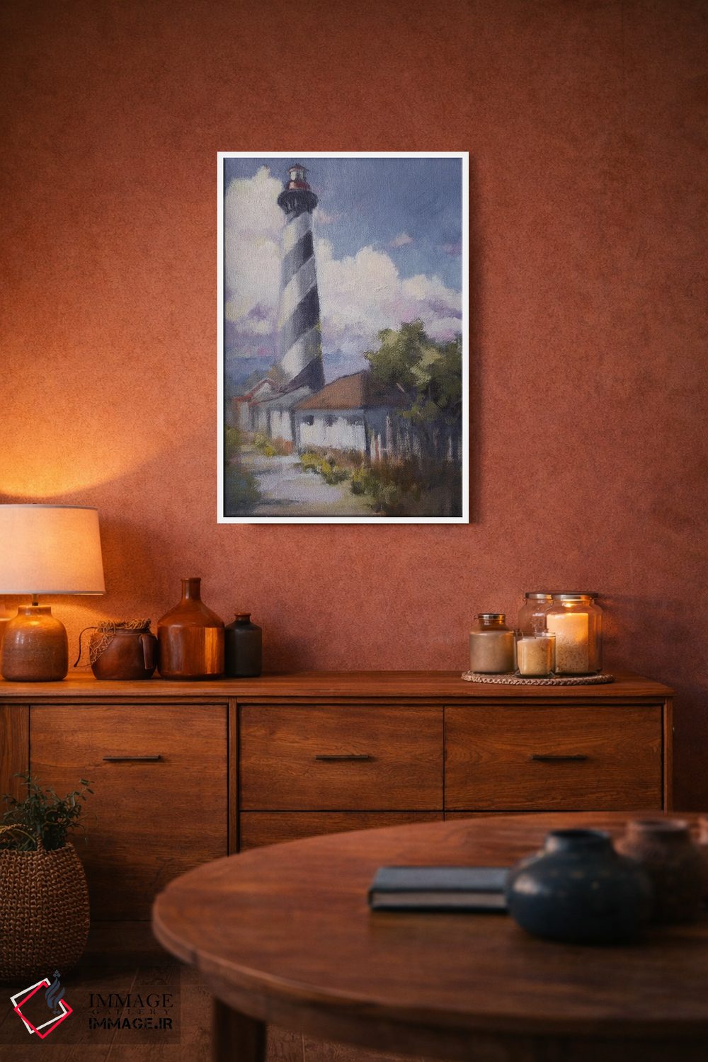 تابلو دکوراتیو طلوع فانوس دریایی اثر مری هابلی - D3W