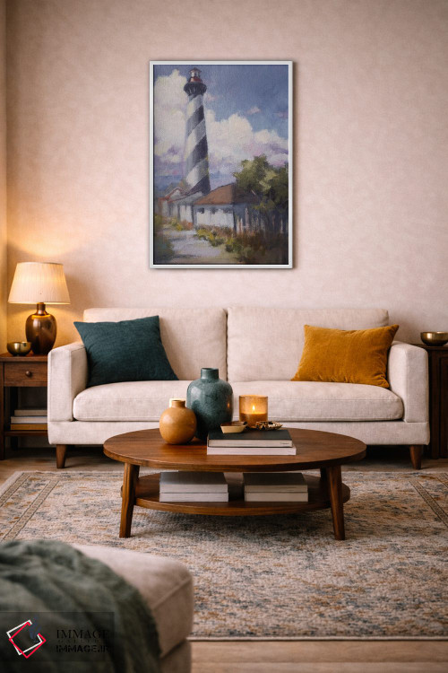 تابلو دکوراتیو طلوع فانوس دریایی اثر مری هابلی - D2W