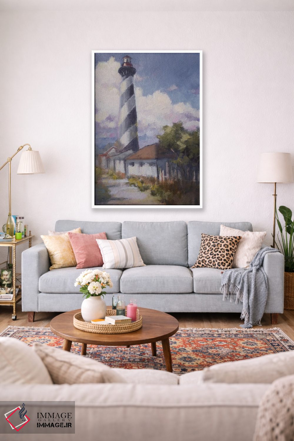 تابلو دکوراتیو طلوع فانوس دریایی اثر مری هابلی - D1W