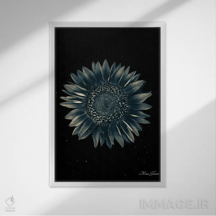 تابلو دکوراتیو آسمانی اثر ماز غنی - نمای قابدار سفید