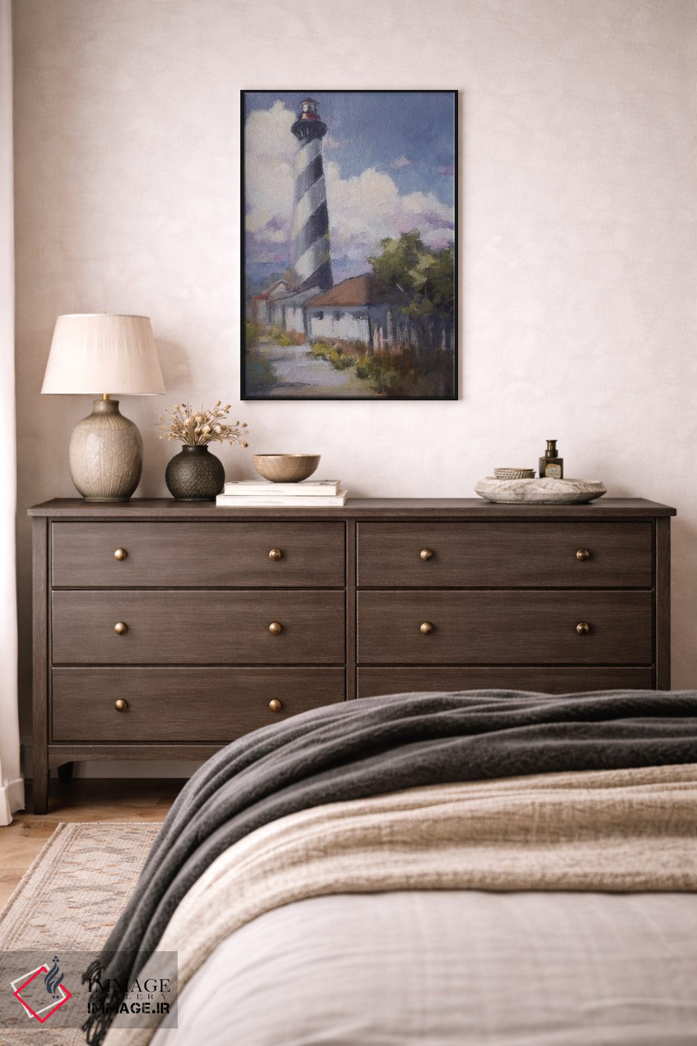 تابلو دکوراتیو طلوع فانوس دریایی اثر مری هابلی - D4B
