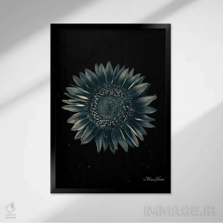 تابلو دکوراتیو آسمانی اثر ماز غنی - نمای قابدار مشکی