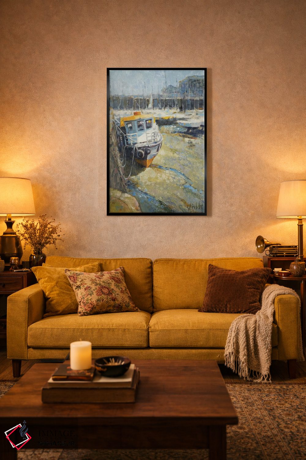 تابلو دکوراتیو بندرگاه در جزر اثر مری هابلی - D3B