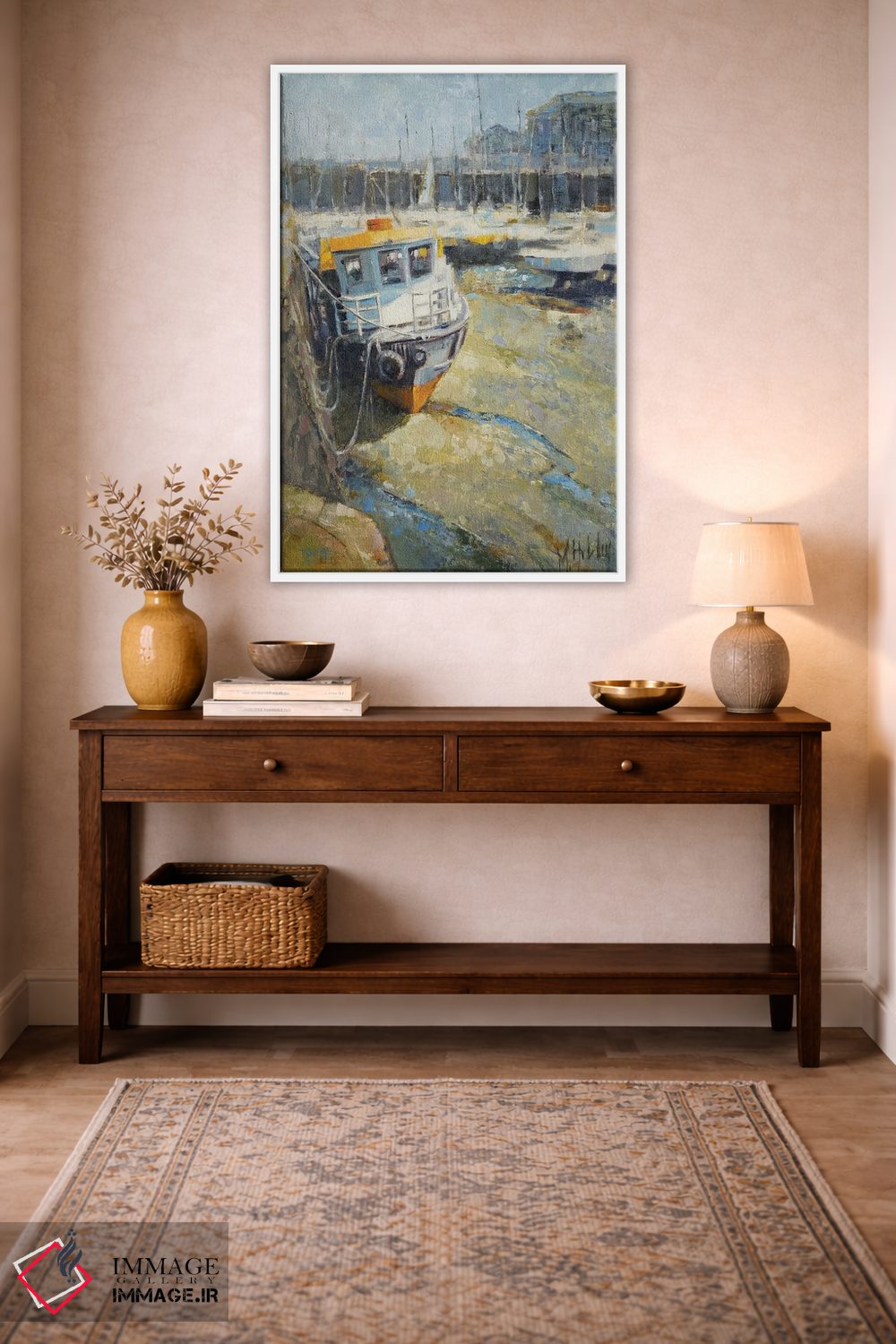 تابلو دکوراتیو بندرگاه در جزر اثر مری هابلی - D2W