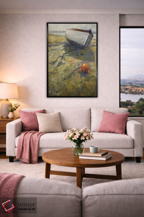 تابلو دکوراتیو قایق در جزر اثر مری هابلی - D4B