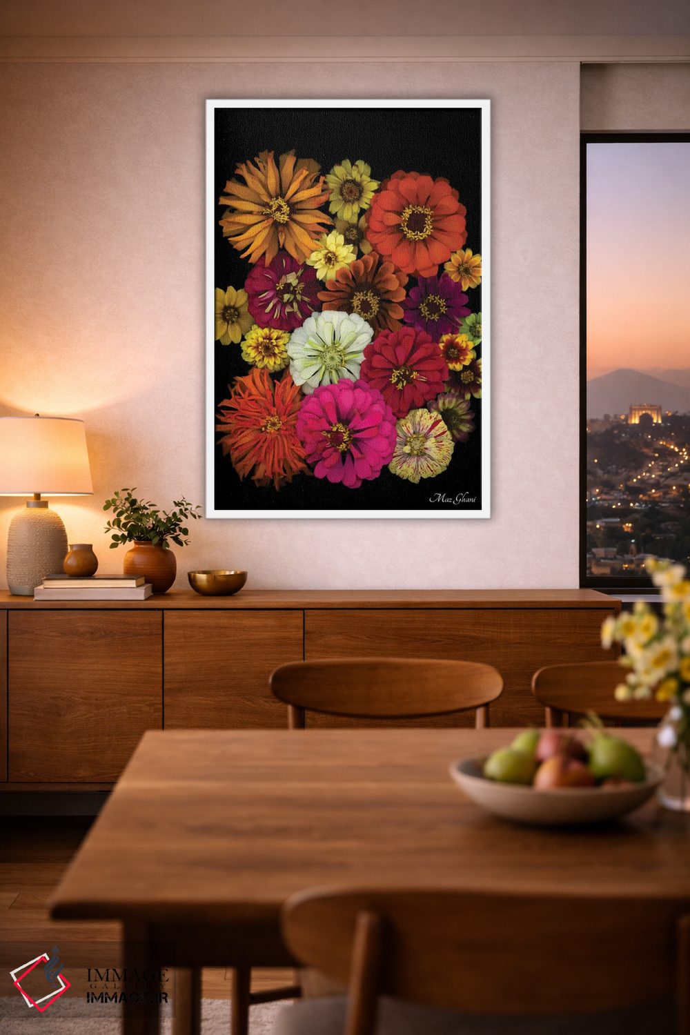 تابلو دکوراتیو زینیا اثر ماز غنی - D1W