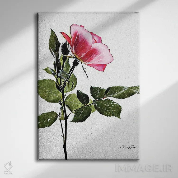 تابلو دکوراتیو رزگون اثر ماز غنی - نمای روبهرو روی دیوار