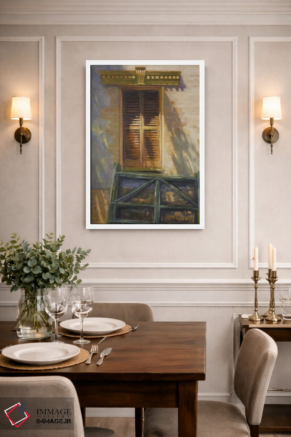 تابلو دکوراتیو حاشیه پنجره اثر مری هابلی - D1W