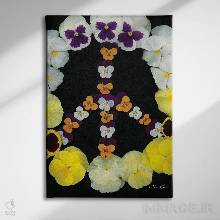 تابلو دکوراتیو آرامش اثر ماز غنی - نمای روبهرو روی دیوار