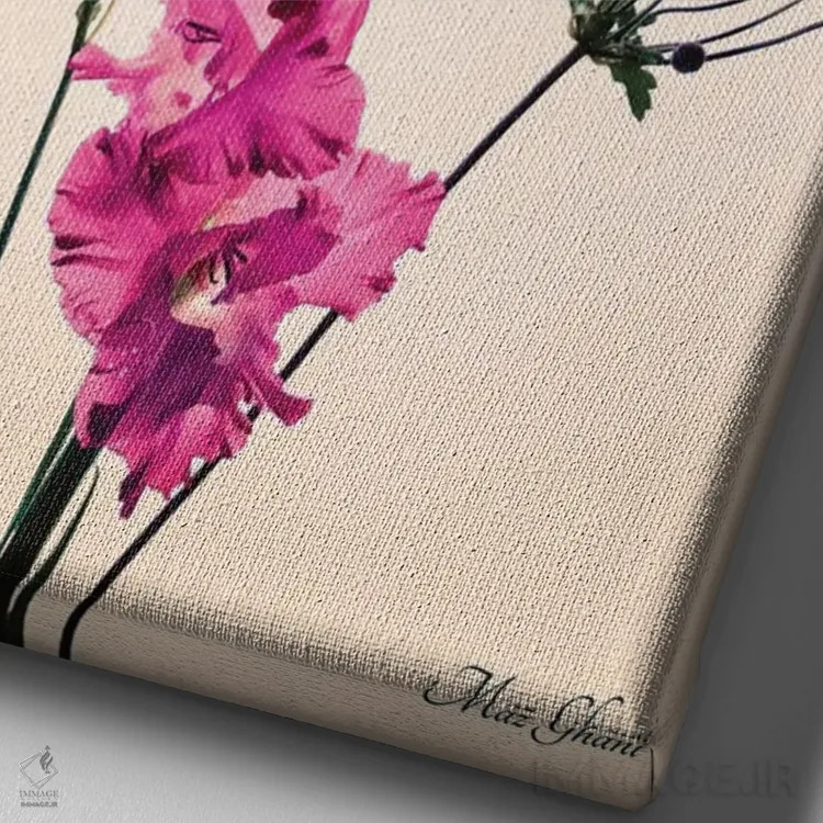 تابلو دکوراتیو آویانا اثر ماز غنی - نمای نزدیک بافت بوم