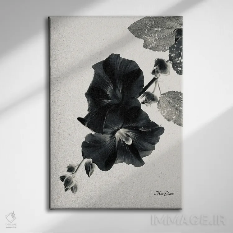 تابلو دکوراتیو سایه های شب اثر ماز غنی - نمای روبهرو روی دیوار