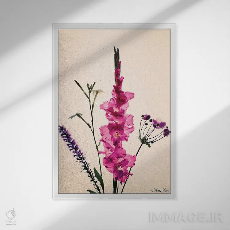 تابلو دکوراتیو آویانا اثر ماز غنی - نمای قابدار سفید