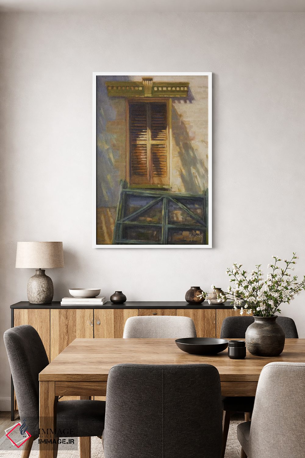 تابلو دکوراتیو حاشیه پنجره اثر مری هابلی - D4W