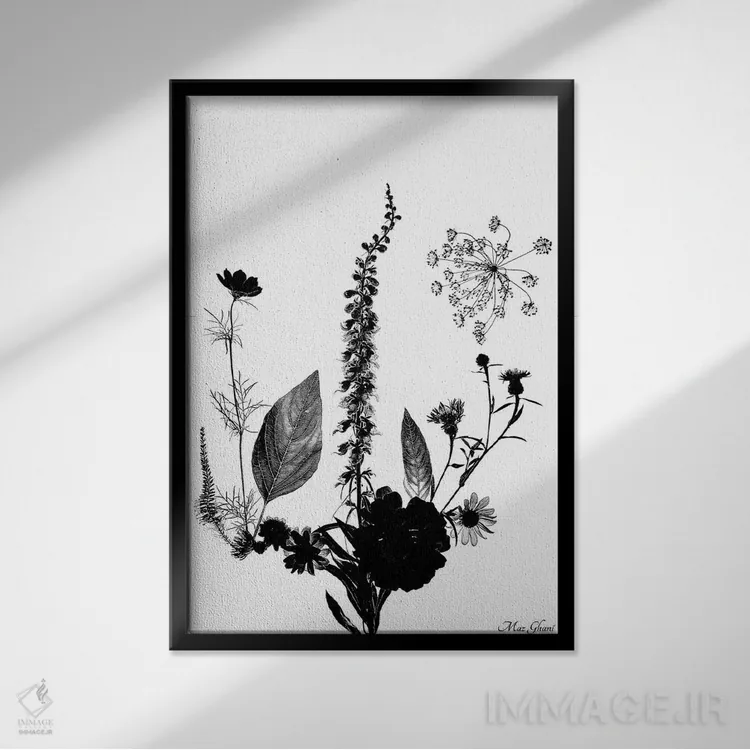 تابلو دکوراتیو توهم اثر ماز غنی - نمای قابدار مشکی