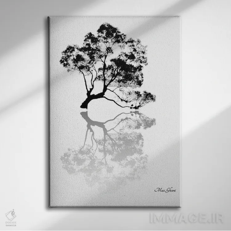 تابلو دکوراتیو پژواک اثر ماز غنی - نمای روبهرو روی دیوار