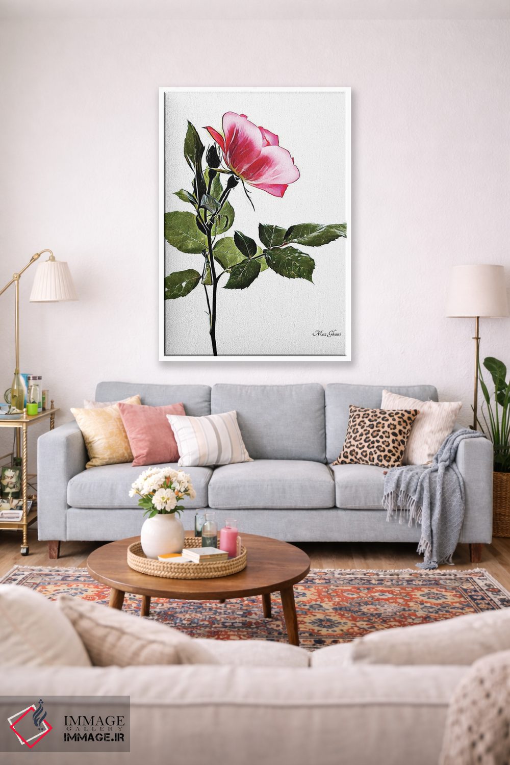 تابلو دکوراتیو رزگون اثر ماز غنی - D1W