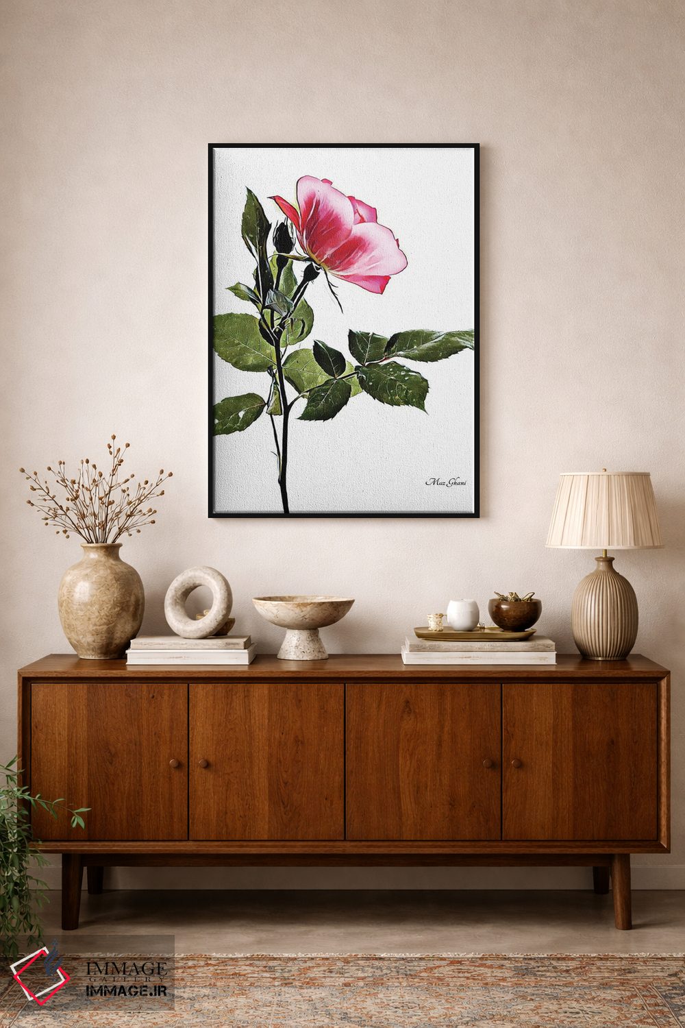 تابلو دکوراتیو رزگون اثر ماز غنی - D2B