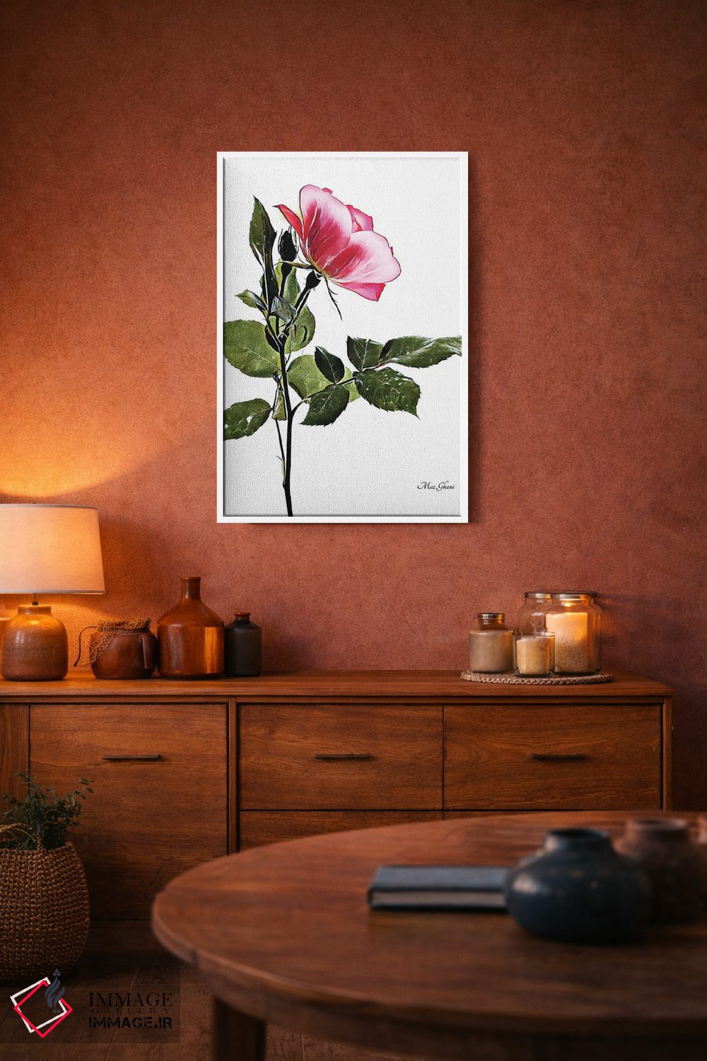 تابلو دکوراتیو رزگون اثر ماز غنی - D4W