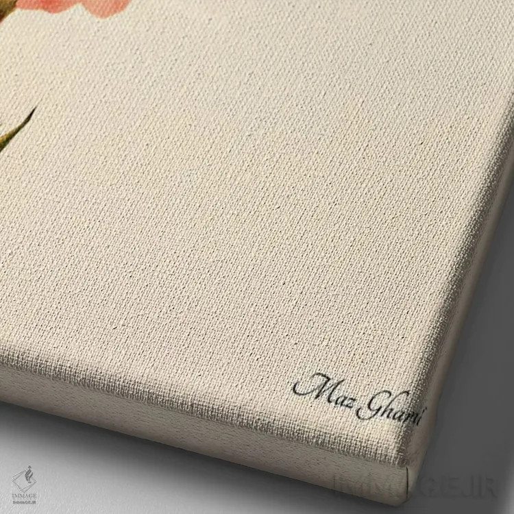 تابلو دکوراتیو کلیا اثر ماز غنی - نمای نزدیک بافت بوم