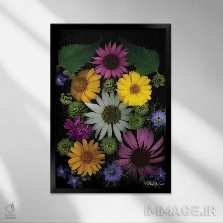 تابلو دکوراتیو اواسط تابستان اثر ماز غنی - نمای قابدار مشکی