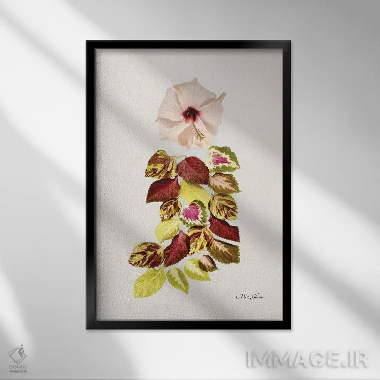 تابلو دکوراتیو لباس مهمانی اثر ماز غنی - نمای قابدار مشکی