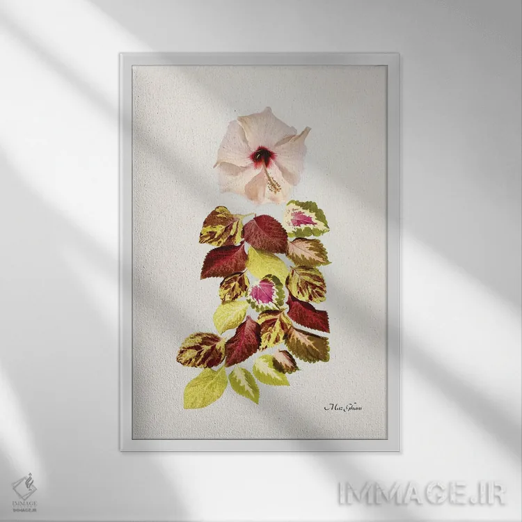 تابلو دکوراتیو لباس مهمانی اثر ماز غنی - نمای قابدار سفید