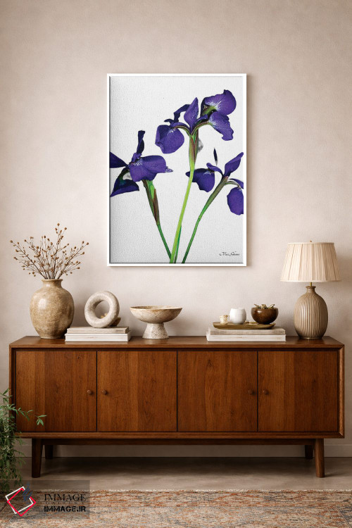 تابلو دکوراتیو شعله بنفش اثر ماز غنی - D1W