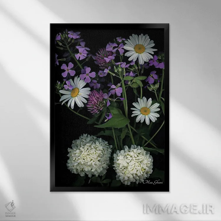 تابلو دکوراتیو پرنتا اثر ماز غنی - نمای قابدار مشکی