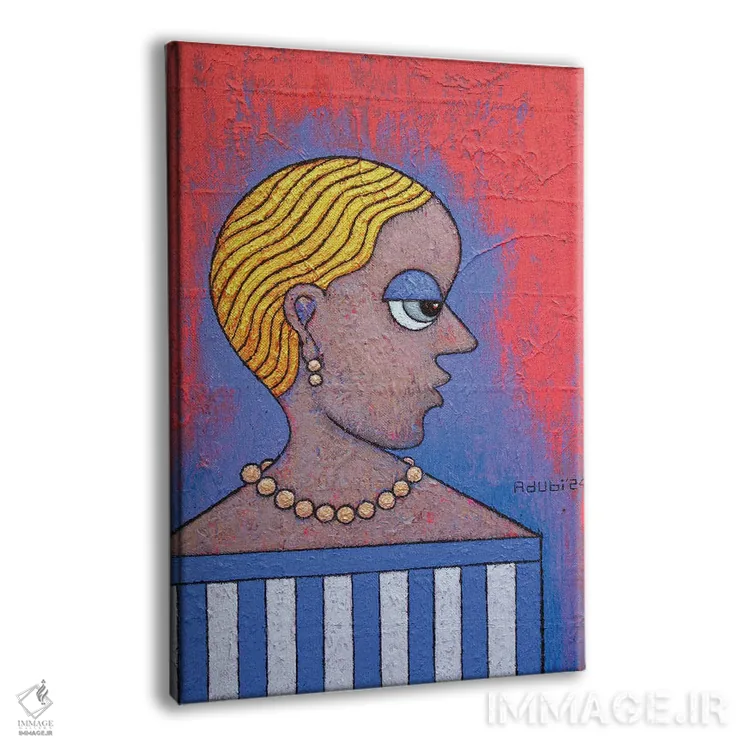 تابلو دکوراتیو بانوی دودویی اثر آدوبی مایداز مکین دی - نمای پرسپکتیو محصول